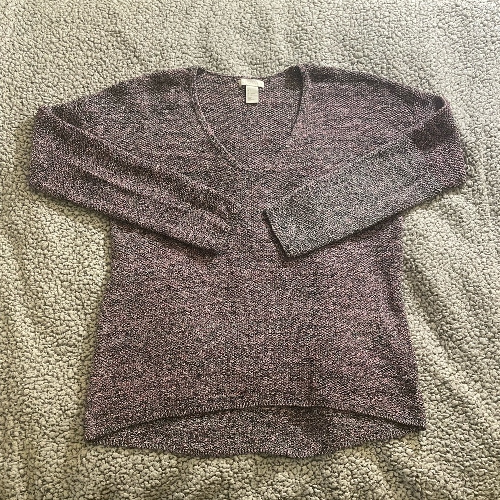 H&M Conscious Sweater V-Neck Woven Small